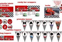 Disney Cars 2 Birthday Party Package Digital intended for Cars Birthday Banner Template