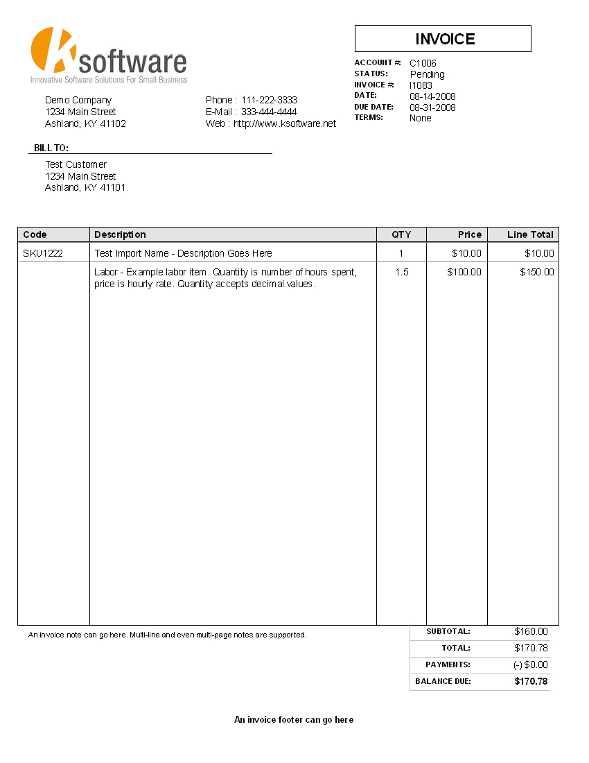 Doc How Write Bill For Services Rendered Free Example inside Template Of Invoice For Services Rendered