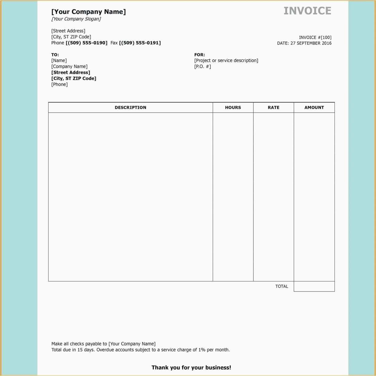 Download Free Invoice Template Open Office inside Invoice Template For Openoffice Free
