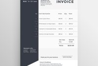 Elegant Black And White Invoice Template regarding Black Invoice Template