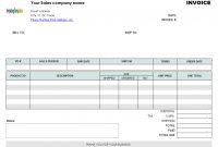 Excel Invoice Template For Quickbooks pertaining to Quickbooks Invoice Template Excel
