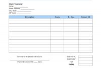 Free Blank Invoice Templates In Pdf, Word, & Excel for Car Service Invoice Template Free Download