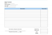 Free Blank Invoice Templates In Pdf, Word, & Excel for Free Bill Invoice Template Printable
