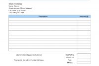 Free Blank Invoice Templates In Pdf, Word, & Excel in Generic Invoice Template Word