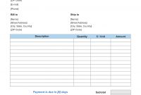 Free Blank Invoice Templates In Pdf, Word, & Excel pertaining to Download An Invoice Template