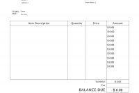 Free Blank Invoice Templates – Pdf | Eforms – Free Fillable in Roofing Invoice Template Free