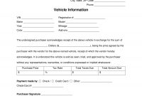 Free Car (Vehicle) Sales Receipt Template – Pdf | Word with Car Sales Invoice Template Uk