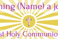 Free Design Personalised 1St Holy Communion Banner 173 regarding First Holy Communion Banner Templates