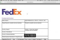 Free Fedex Commercial Invoice Template | Pdf | Word | Excel within Proforma Invoice Template Fedex