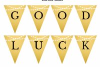 Free Gold Graduation Printables | Graduation Printables intended for Good Luck Banner Template
