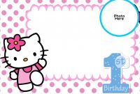 Free Hello Kitty 1St Birthday Invitation Template In 2020 with regard to Hello Kitty Banner Template