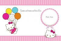 Free-Hello-Kitty-Blank-Invitation-With-Photo | Hello Kitty in Hello Kitty Birthday Banner Template Free