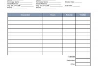 Free Hourly Invoice Template – Word | Pdf | Eforms – Free regarding 1099 Invoice Template
