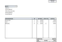 Free Invoice Template For Contractors Electrician Quickbooks with Free Roofing Invoice Template