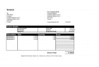 Free Invoice Templates For Word, Excel, Open Office for Free Business Invoice Template Downloads