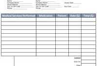 Free Medical Invoice Template – Word | Pdf | Eforms – Free with Doctors Invoice Template