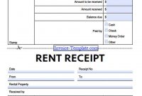 Free Monthly Rent (Lease) Receipt Template | Pdf | Word | Excel regarding Monthly Rent Invoice Template
