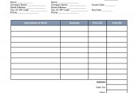 Free Painting Invoice Template – Word | Pdf | Eforms – Free in Painter Invoice Template
