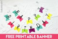 Free Printable Banner: Happy Birthday Pennants – Consumer Crafts with Diy Birthday Banner Template