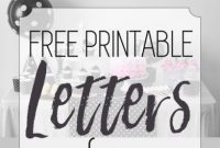 Free Printable Black And White Banner Letters | Printable pertaining to Free Letter Templates For Banners