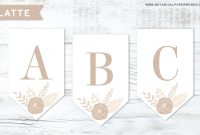Free Printable} Floral Letter Banners Made With Seed Paper with regard to Christening Banner Template Free