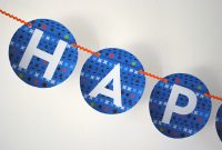 Free Printable Happy Birthday Banner Pdf In Blue – Merriment pertaining to Free Printable Party Banner Templates