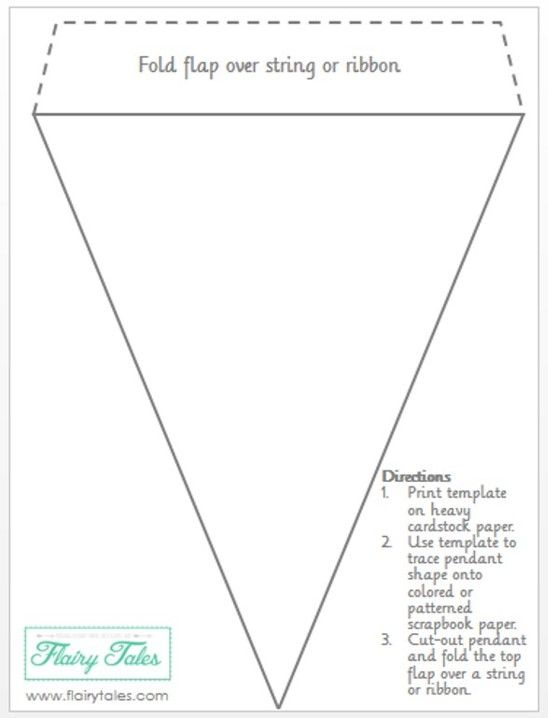 Free-Printable-Pennant-Banner-Template_267000 (548×718 for Free Triangle Banner Template