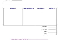 Free Real Estate Agent (Commission) Invoice Template – Word for Invoice Template Filetype Doc