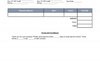 Free Rental (Monthly Rent) Invoice Template – Word | Pdf intended for Invoice Template For Rent