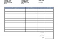 Free Roofing Invoice Template - Word | Pdf | Eforms – Free for Free Roofing Invoice Template