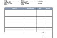 Free Service/labor Invoice Template – Word | Pdf | Eforms regarding Parts And Labor Invoice Template Free