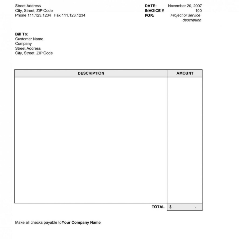 Free Simple Invoice Template Excel With Uk Plus Invoices with regard to Sample Invoice Template Uk