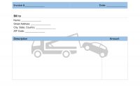 Free Towing Company Invoice Template – Pdf | Word | Eforms throughout Towing Service Invoice Template