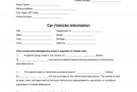 Free Vehicle (Private Sale) Receipt Template – Pdf | Word pertaining to Car Sales Invoice Template Uk