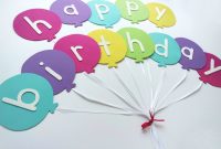 Happy Birthday Banner Diy Template | Balloon Birthday Banner regarding Diy Party Banner Template