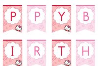 Hello Kitty Happy Birthday Banner – Printable Treats | Hello for Hello Kitty Banner Template