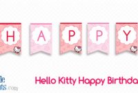 Hello Kitty Happy Birthday Banner — Printable Treats regarding Hello Kitty Birthday Banner Template Free