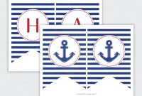 Instant Download Printable Anchor "happy Birthday" Banner with Nautical Banner Template
