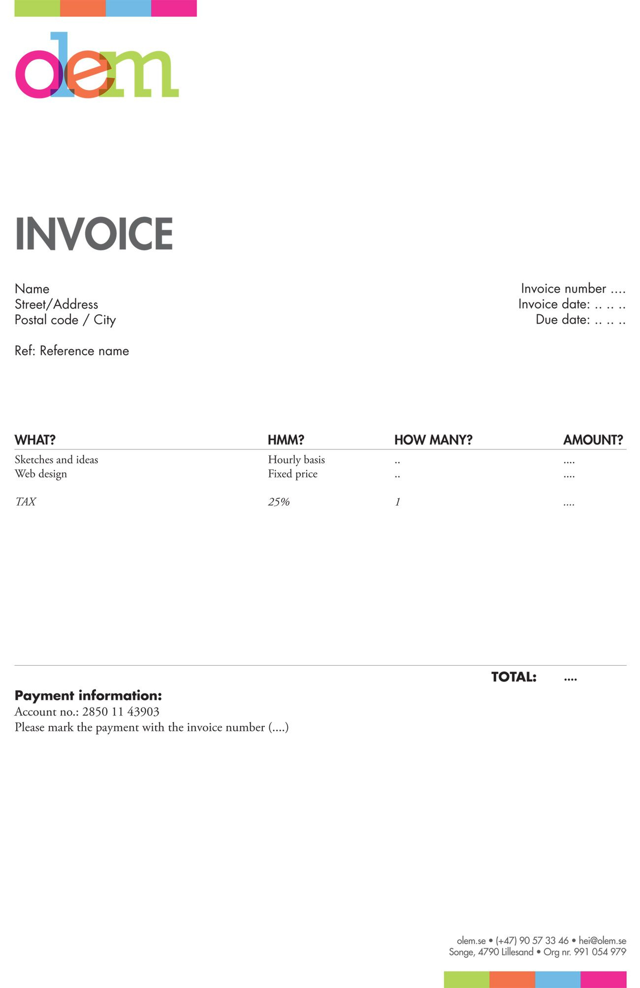 Invoice Like A Pro: Design Examples And Best Practices inside Invoice Template For Graphic Designer Freelance