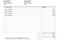 Invoice Template Excel Download Free ~ Addictionary intended for Download An Invoice Template