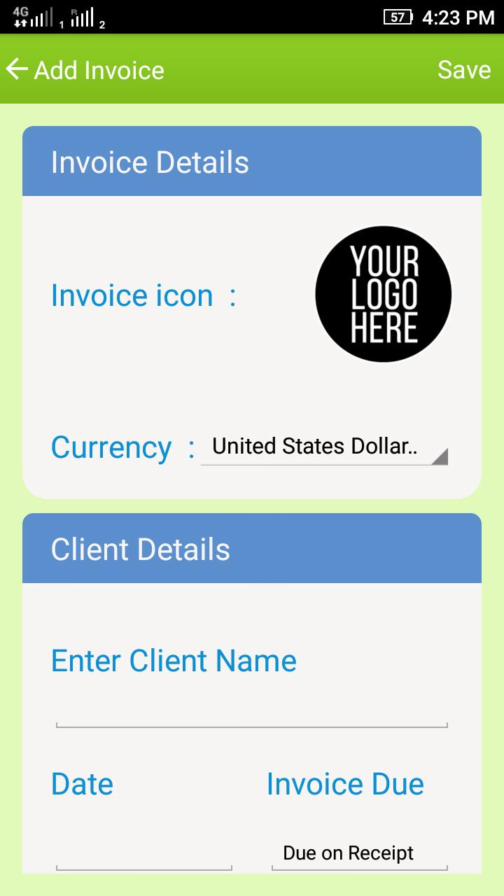 Invoice Template For Android - Apk Download for Invoice Template Android