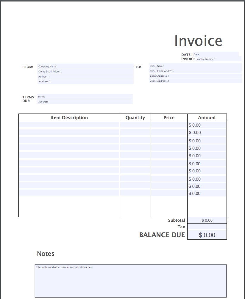 Invoice Template Pdf | Free Download | Invoice Simple in Fillable Invoice Template Pdf