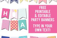 Lots Of Free Printable Party Banners From @chicfetti You Can for Diy Party Banner Template