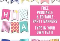 Lots Of Free Printable Party Banners From @chicfetti You Can with Christening Banner Template Free