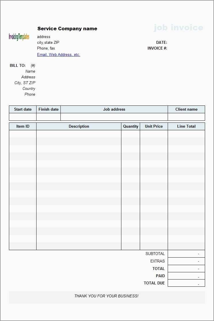 Microsoft Works Invoice Template Free Download Elegant intended for Invoice Template For Work Done
