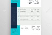 Modern Blue Creative Invoice Template Design intended for Cool Invoice Template Free