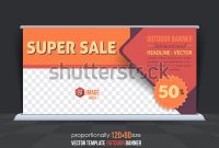 Outdoor Banner Template Shop Advertising Design Stock Vector intended for Outdoor Banner Template