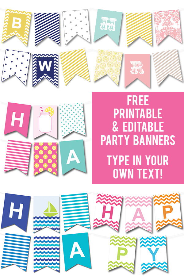 Printable Banners - Make Your Own Banners With Our Printable inside Free Printable Party Banner Templates