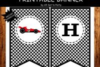 Race Car Birthday Banner, Race Day Party Decorations, Race within Cars Birthday Banner Template