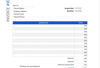 Rental Invoice Templates | Free Download | Invoice Simple with regard to Invoice Template For Rent